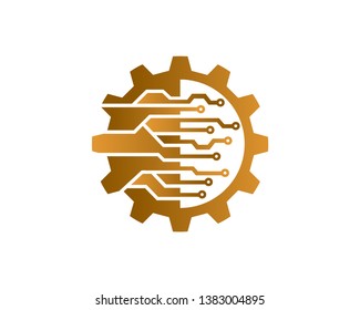 Gear Technology Logo Template, Icon, Symbol