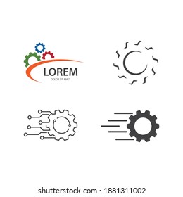Gear technology logo vector illustration design