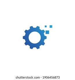 Gear technology logo vector illustration design