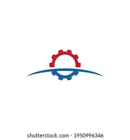 Gear technology logo vector illustration design