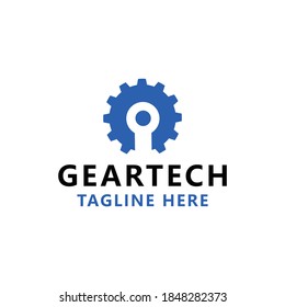 Gear Technology With Modern style Logo design Vector