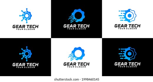 gear technology service logo collection