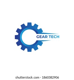 Gear technology vector logo, icon template. This logo is suitable for factory, technology, website, digital, wheel.