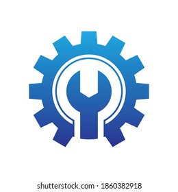 Gear technology vector logo, icon template. This logo is suitable for factory, technology, website, digital, wheel.