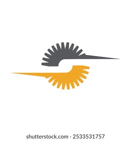 Logotipo e símbolo do modelo de engrenagem 