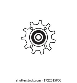 Icono de ilustración de icono de la plantilla de engranaje