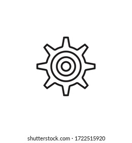 Icono de ilustración de icono de la plantilla de engranaje