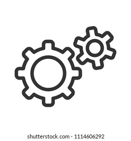 gear thin line icon inter face ui -ux