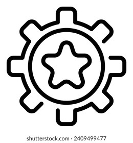 Gear thinking book icon outline vector. Mind think. Critical brain