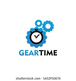 Gear Time Logo Template Design