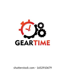 Gear Time Logo Template Design