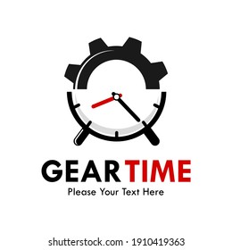 Gear Time Logo Template Illustration Stock Vector (Royalty Free ...