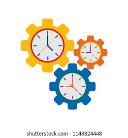 Gear Time Service Logo Icon Design