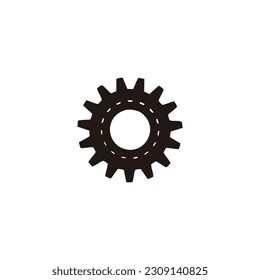 Gear, tool geometric symbol simple logo vector