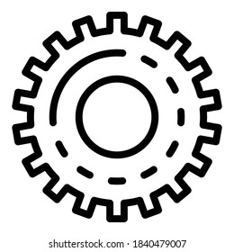 Gear tool icon. Outline gear tool vector icon for web design isolated on white background