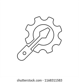 gear and tool kit icon