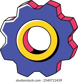 Gear Tool Setting Business Illustration