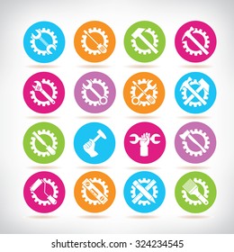 gear and tools icons