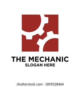 gear Tools square logo design vector