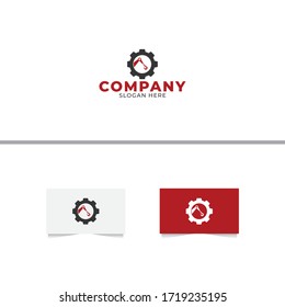 Gear Towing Logo Design Template