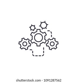 Gear Transmission Linear Icon Concept Gear Stock Vector (Royalty Free ...