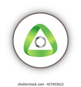 Gear in triangular ribbon, Vector