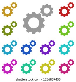 gear, tuning icon in multi color. Simple glyph vector of web set for UI and UX, website or mobile application