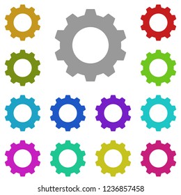 gear, tuning icon in multi color. Simple glyph vector of web set for UI and UX, website or mobile application