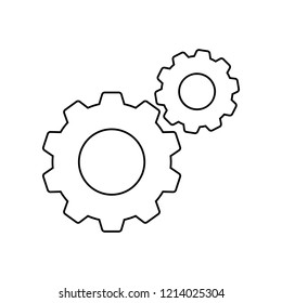 gear, tuning icon. Simple outline vector of web, minimalistic set for UI and UX, website or mobile application