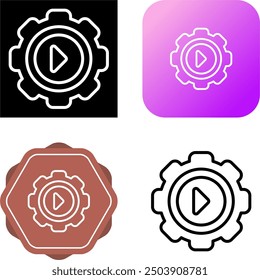 Gear Unique Vector Icon Illustration