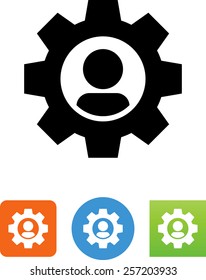 Gear with user icon