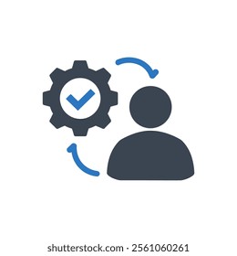 Gear User Settings Icon On White Background