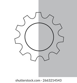 Conjunto de engranajes de Arte vectorial con fondo blanco