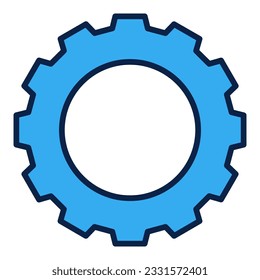 Gear vector concept colored icon or logo element 