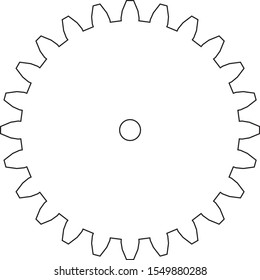 Gear vector design as abstract shape