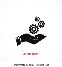 gear Ã?Â handÃ?Â icon, Vector EPS 10 illustration style