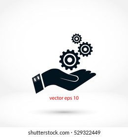 gear Ã?Â handÃ?Â icon, Vector EPS 10 illustration style