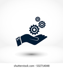 gear Ã?Â handÃ?Â icon, Vector EPS 10 illustration style