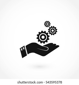 gear Ã?Â handÃ?Â icon, Vector EPS 10 illustration style