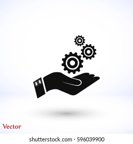 gear Â handÂ icon, Vector EPS 10 illustration style