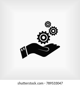 gear Â handÂ icon, Vector EPS 10 illustration style