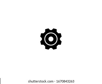 Gear vector flat icon. Isolated gear, mechanism illustration 