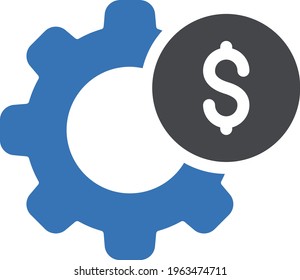 gear vector glyph colour icon