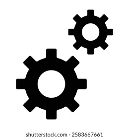 gear Vector glyph icon Design 