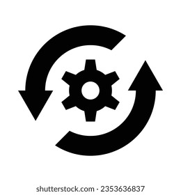 Gear Vector Glyph Icon For Personal And Commercial Use.
