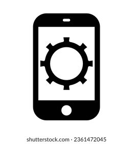 Icono De Gyph Vector Gear Para Uso Personal Y Comercial.

