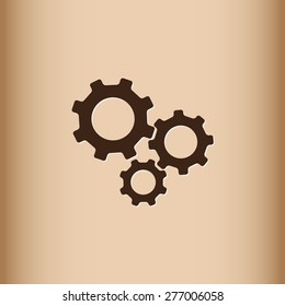 Gear vector icon 