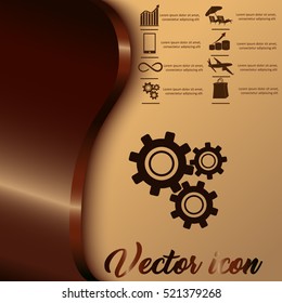 Gear vector icon