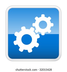 Gear. Vector icon. Button