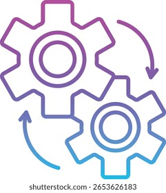 Icono del Vector del engranaje. Se puede utilizar para aplicaciones de impresión, móviles y de Web.